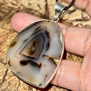 Montana Fire Agate Pendant 2 1/2”